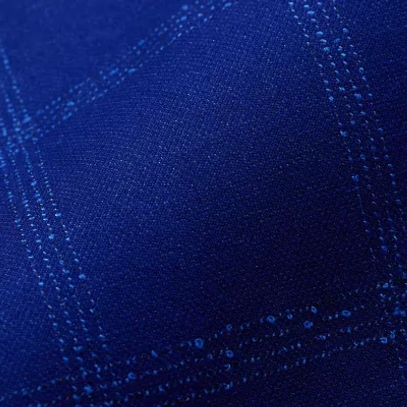 Haggar Slub Windowpane Mens Plaid Stretch Fabric Slim Fit Sport Coat