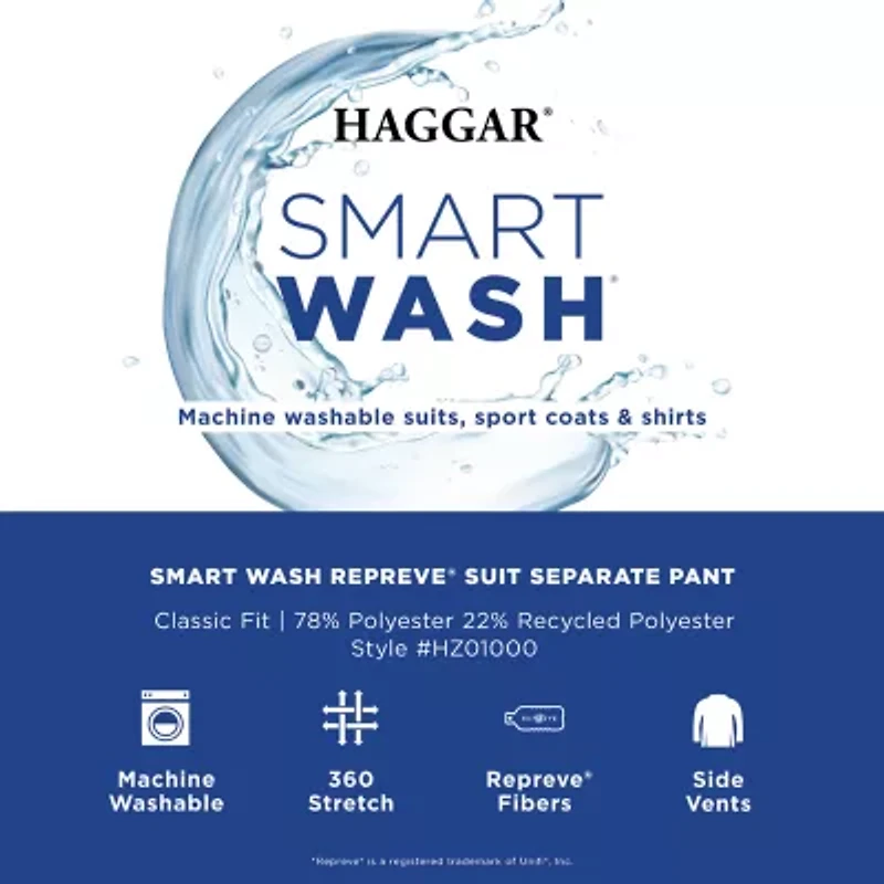 Haggar Smart Wash Premium Mens Stretch Fabric Classic Fit Suit Jacket