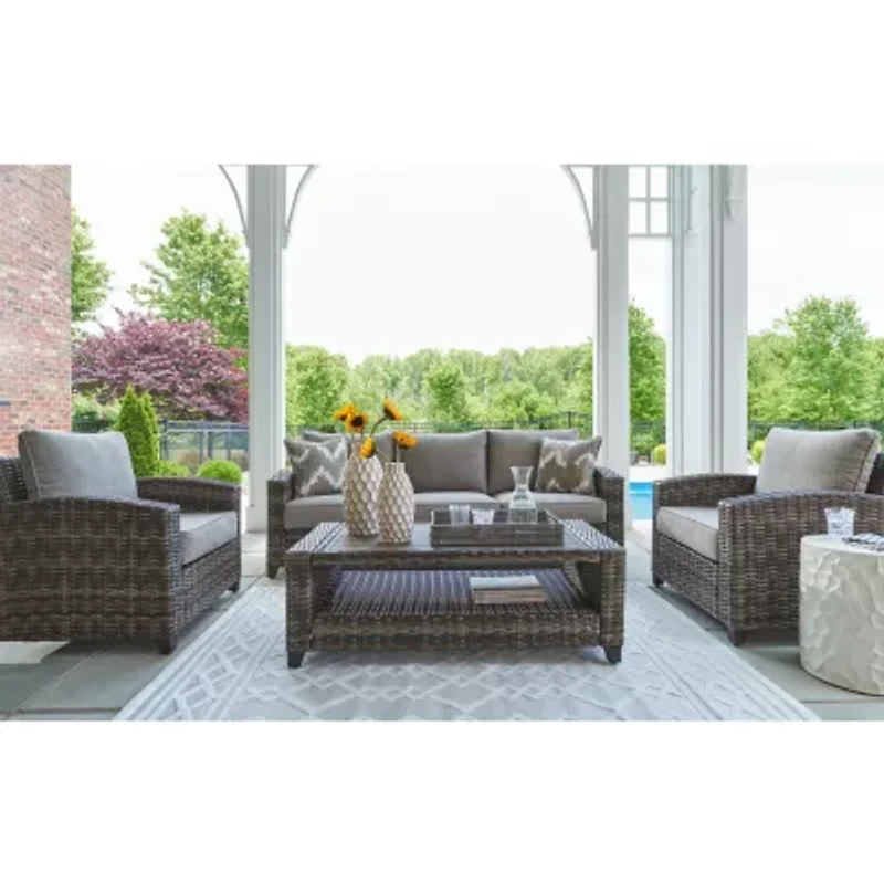 Signature Design by Ashley® Oasis Court 4-pc. Outdoor Conversation Set