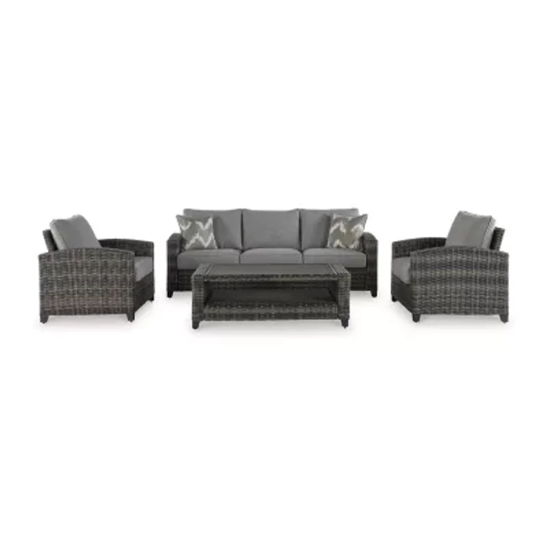 Signature Design by Ashley® Oasis Court 4-pc. Outdoor Conversation Set