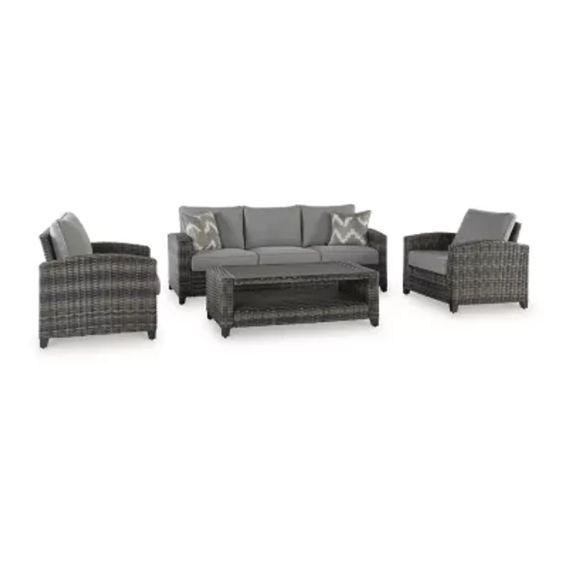 Signature Design by Ashley® Oasis Court 4-pc. Outdoor Conversation Set