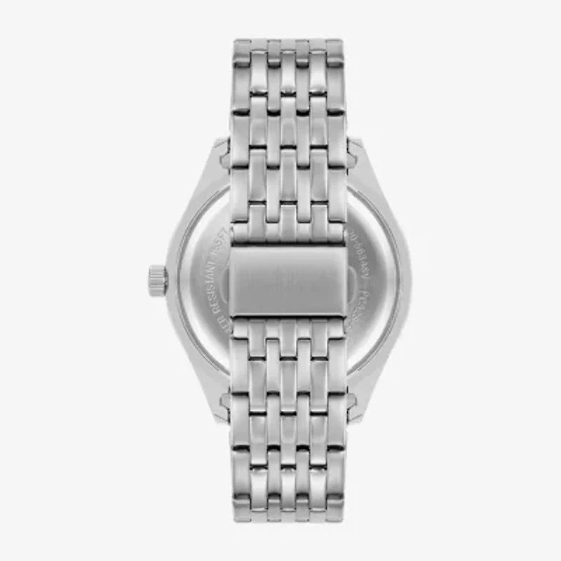 Armitron Mens Silver Tone Stainless Steel Bracelet Watch 20-5634gysv