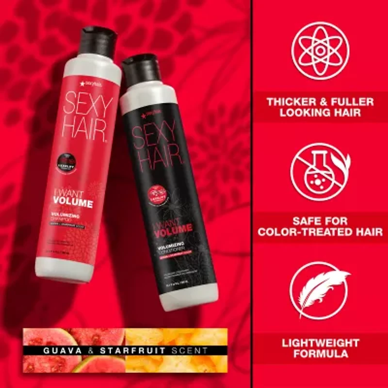 Sexy Hair I Want Volume Shampoo 10 oz.