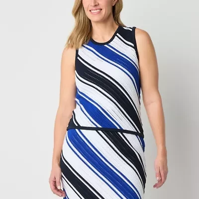 Liz Claiborne Womens Crew Neck Sleeveless Tall Tank Top