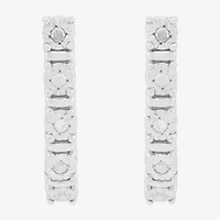 Limited Quantities! Womens 1/8 CT. T.W. Natural White Diamond Sterling Silver 20.5mm Hoop Earrings