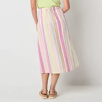St. John's Bay Womens Tall Midi A-Line Skirt