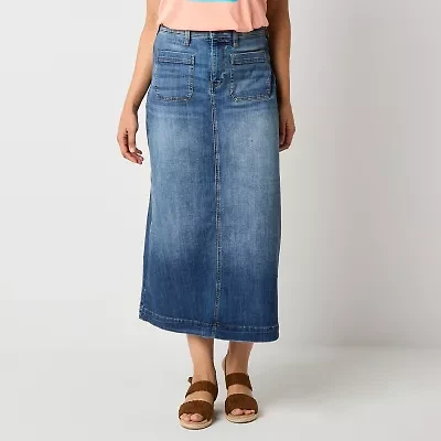 St. John's Bay Womens Tall Mid Rise Maxi Skirt