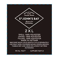 St. John's Bay Mens Water Resistant Midweight Big and Tall Puffer Jacket