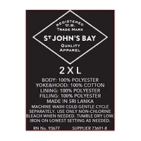 St. John's Bay Mens Hooded Heavyweight Big and Tall Puffer Jacket