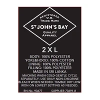 St. John's Bay Mens Hooded Heavyweight Big and Tall Puffer Jacket