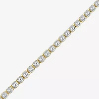 (H,Si2) Womens 10 1/2 Ct. T.W. Lab Grown White Diamond 10K Gold 8 Inch Tennis Bracelet
