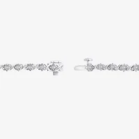 (I / I1) Womens 1 CT. T.W. Lab Grown White Diamond 10K White Gold 7.25 Inch Tennis Bracelet