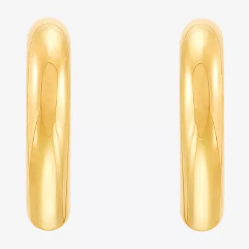 Limited Quantities! Womens 14K Gold 23mm Heart Hoop Earrings