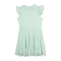 Rare Editions Big Kid Girls Short Sleeve Flutter A-Line Dress