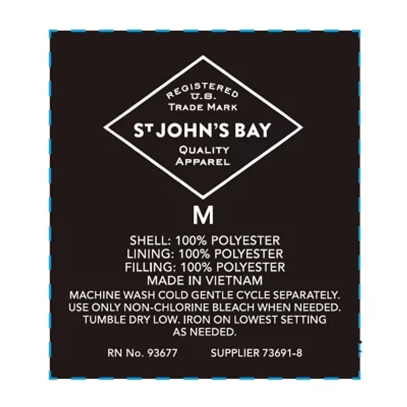 St. John's Bay Mens Water Resistant Midweight Puffer Jacket