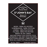 St. John's Bay Mens Hooded Hidden Access Opening Heavyweight Puffer Jacket