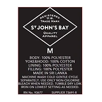 St. John's Bay Mens Hooded Heavyweight Puffer Jacket