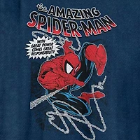 Big and Tall Mens Crew Neck Short Sleeve Regular Fit Spider-Man Graphic T-Shirt
