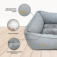 Precious Tails Celestial 24in Gray Pet Bed