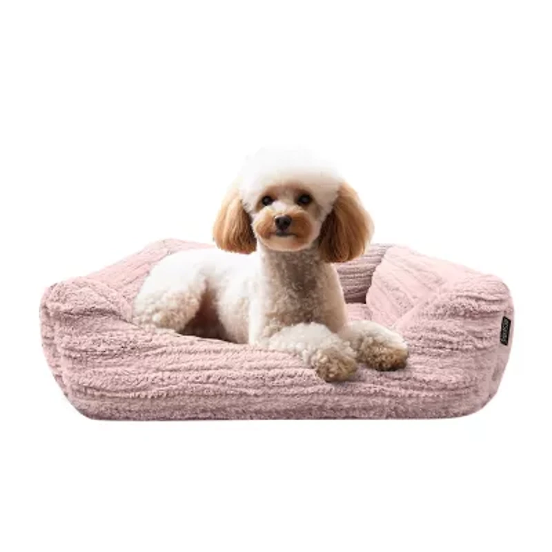 Precious Tails 26" Pink Cuddler Pet Bed