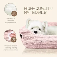 Precious Tails 26" Pink Cuddler Pet Bed