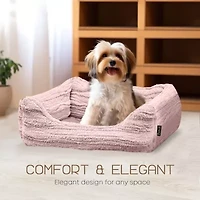 Precious Tails 26" Pink Cuddler Pet Bed