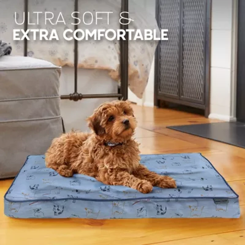 Precious Tails 40in Orthopedic Blue Pet Bed