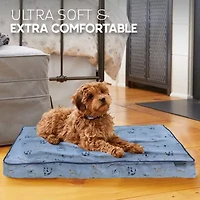 Precious Tails 40in Orthopedic Blue Pet Bed