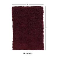 Linon Flokati Solid Woven Rectangular Area Rug