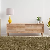 Linon Flokati Solid Woven Rectangular Area Rug