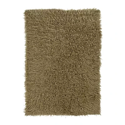 Linon Flokati Solid Woven Rectangular Area Rug