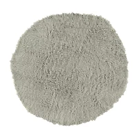 Linon Flokati Solid Woven Round Area Rug