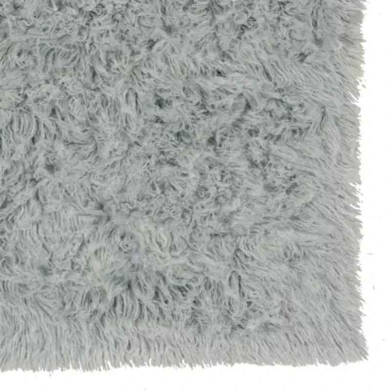 Linon Flokati Solid Woven Round Area Rug