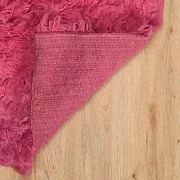 Linon Flokati Solid Woven Rectangular Accent Rug