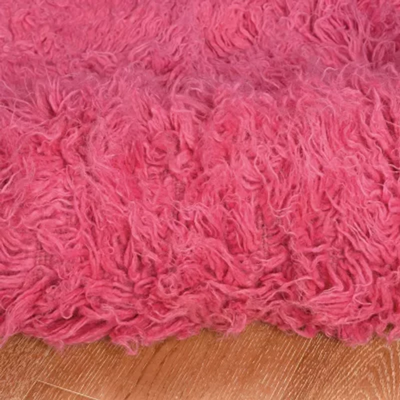 Linon Flokati Solid Woven Rectangular Runner