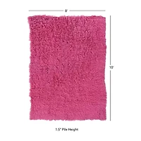Linon Flokati Solid Woven Rectangular Area Rug