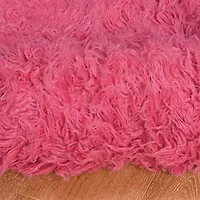 Linon Flokati Solid Woven Rectangular Area Rug