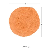 Linon Flokati Solid Woven Round Area Rug