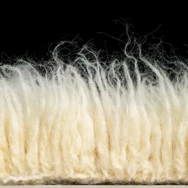 Linon Flokati Solid Woven Round Area Rug