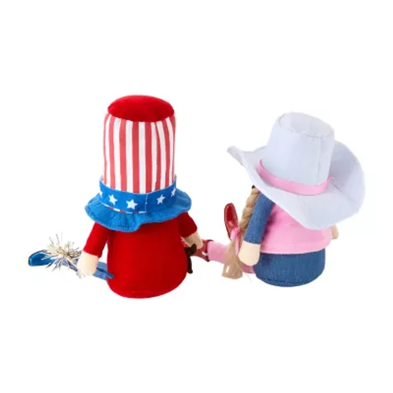 Layerings Uncle Sam And Cowgirl 2-pc. Gnome