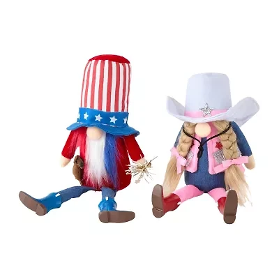 Layerings Uncle Sam And Cowgirl 2-pc. Gnome