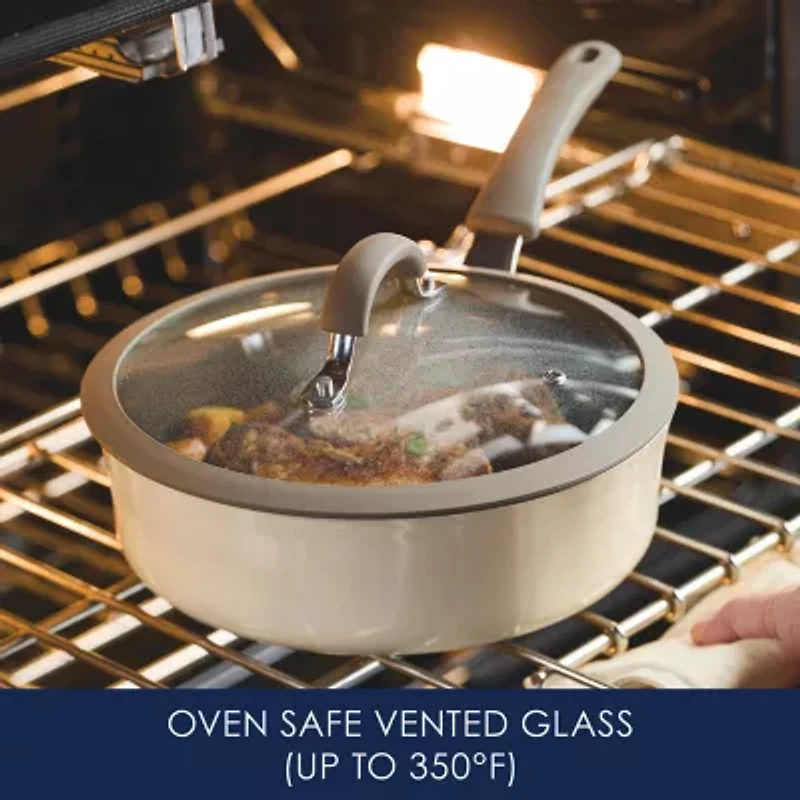 Rachael Ray Cook + Create 10" Silicone-Rimmed Glass Lid