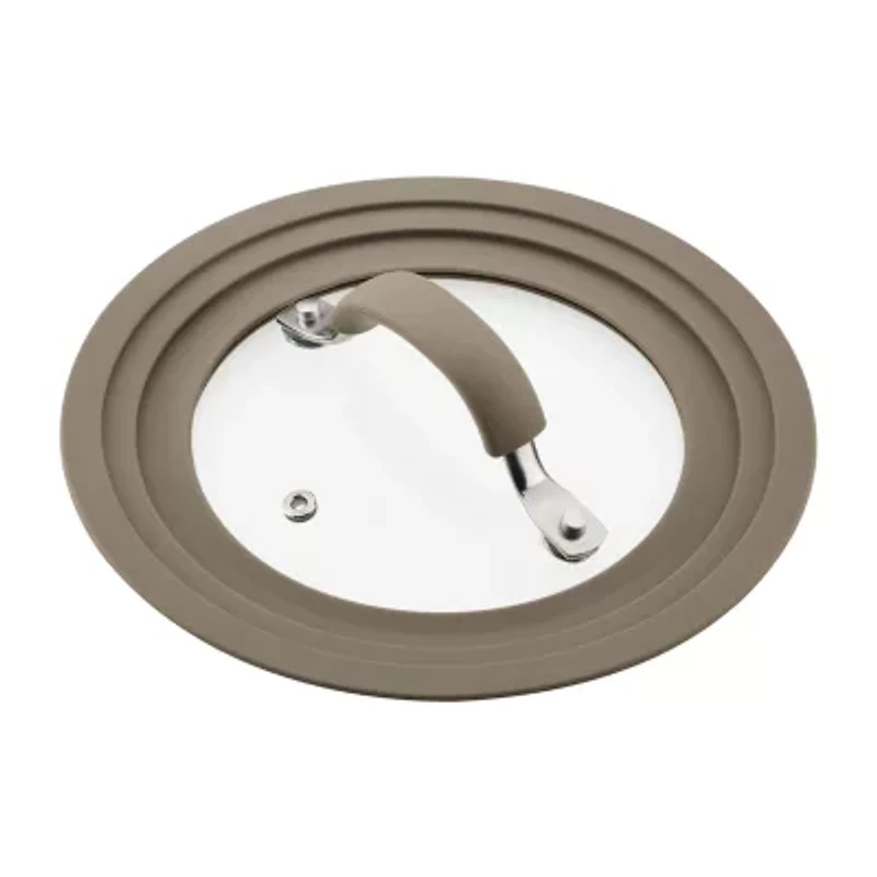 Rachael Ray Cook + Create Universal 8.5" Silicone-Rimmed Glass Lid