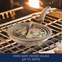 Rachael Ray Cook + Create Universal 8.5" Silicone-Rimmed Glass Lid