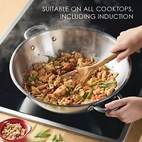 Rachael Ray Professional Stainless Steel 14" Wok