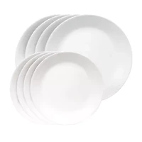 Corelle Shimmering White 8 Piece Glass Dinnerware Set