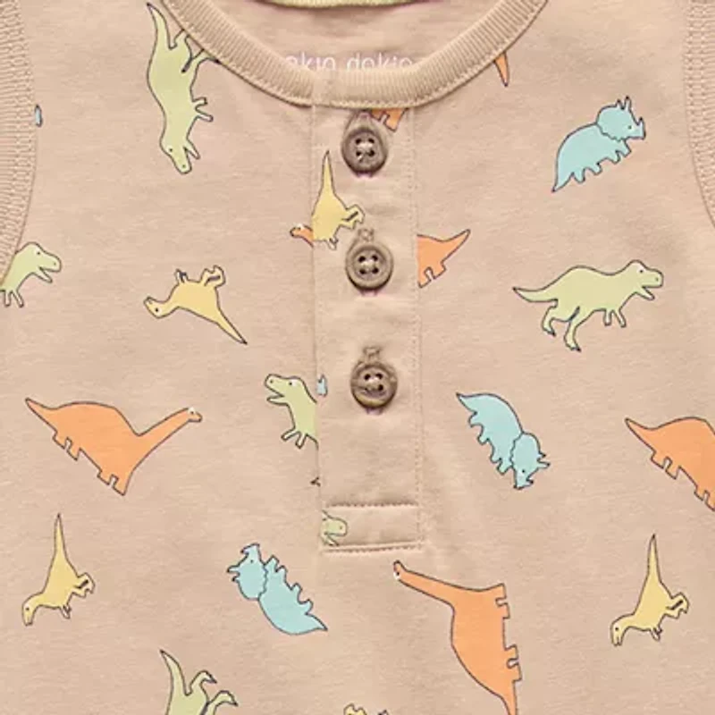 Okie Dokie Baby Boys Crew Neck Sleeveless Jumpsuit