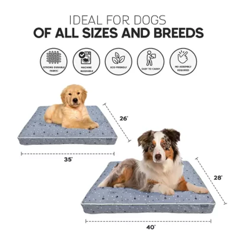 Precious Tails 40" Gray Orthopedic Pet Bed