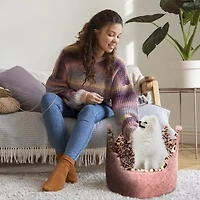 Precious Tails Crown Pink Pet Bed