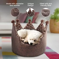 Precious Tails Crown Brown Pet Bed